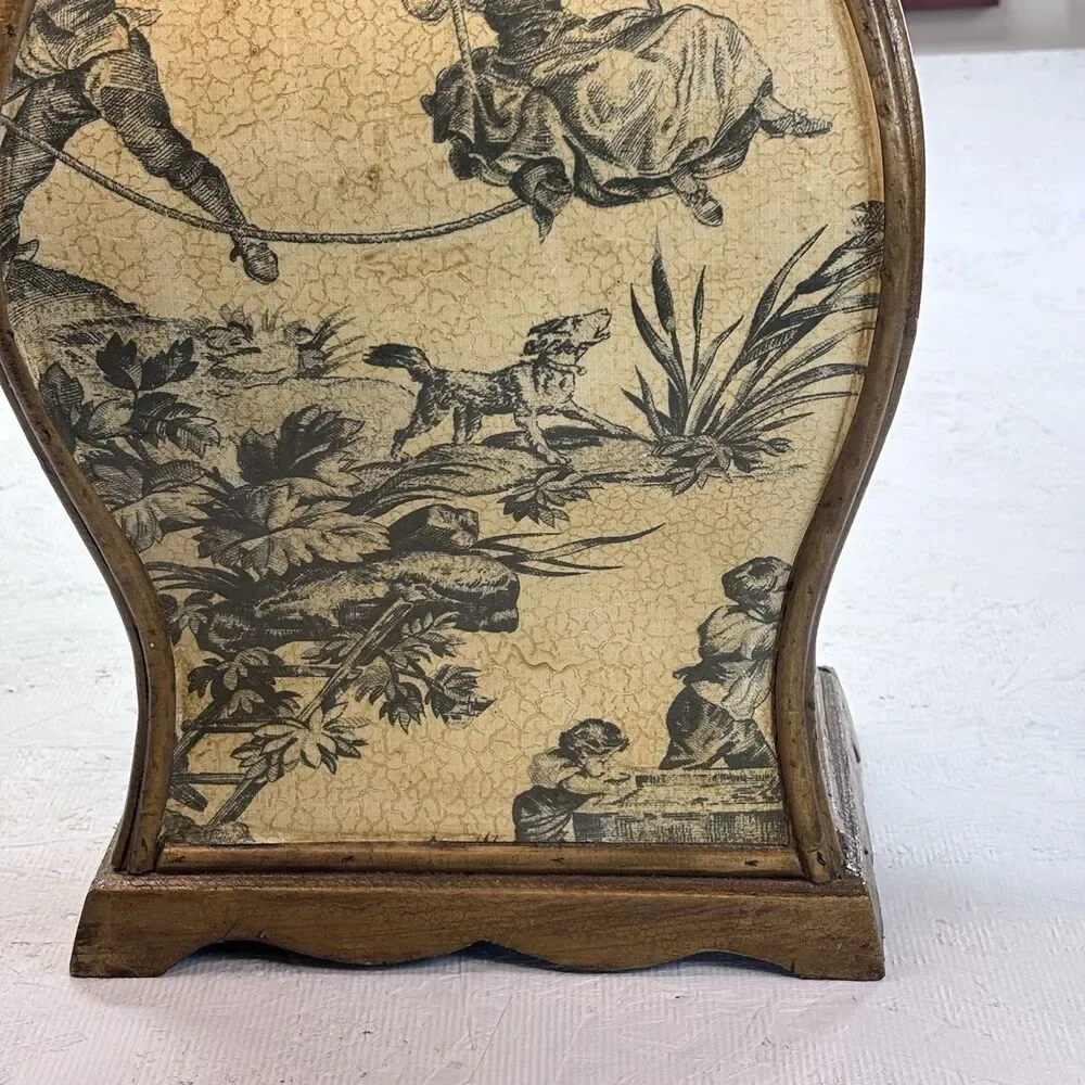 Vintage Style Wooden Wine Bottle Storage Box French Toile Decoupage Rustic Decor